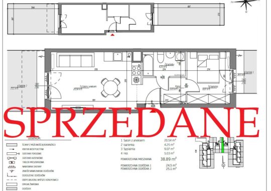 >SPRZEDANE< | 50 M2 OGRÓDKA | 2 pokoje | City Vibe | PCC | Ekspozycja Północ -Południe